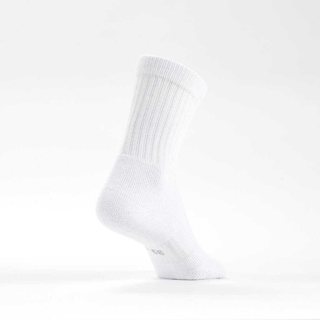 CHAUSSETTES DE TENNIS HAUTES DECATHLON RS 500 GRIS LOT DE 3