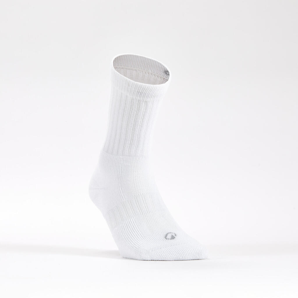 CHAUSSETTES DE TENNIS HAUTES DECATHLON RS 500 GRIS LOT DE 3