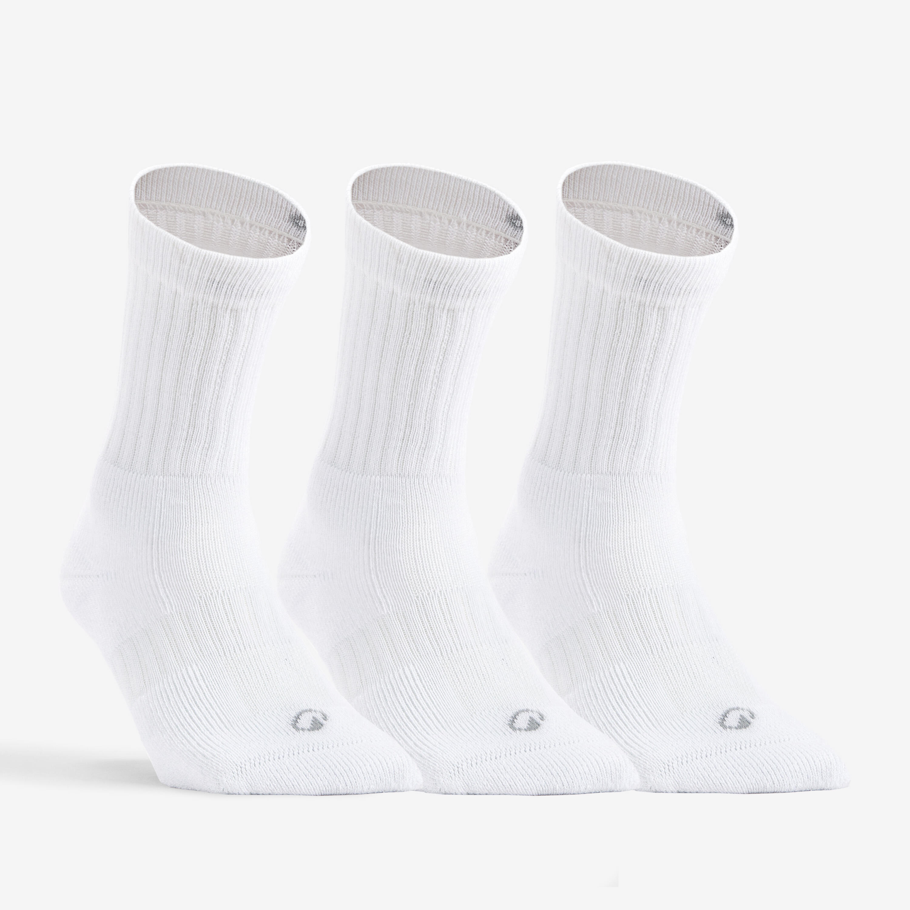 High Tennis Socks RS 500 Tri-Pack White