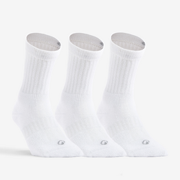 CHAUSSETTES DE TENNIS HAUTES RS 500 BLANC LOT DE 3