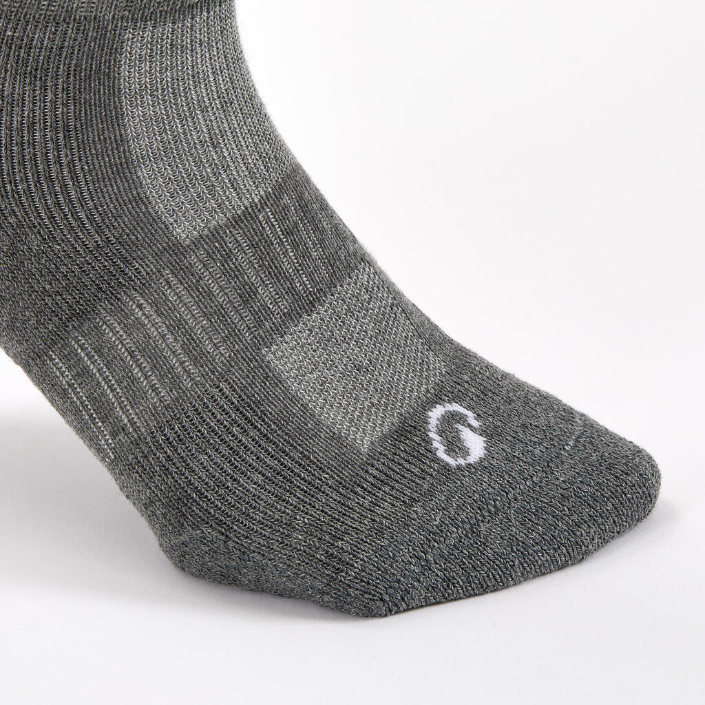 CHAUSSETTES DE TENNIS HAUTES DECATHLON RS 500 GRIS LOT DE 3