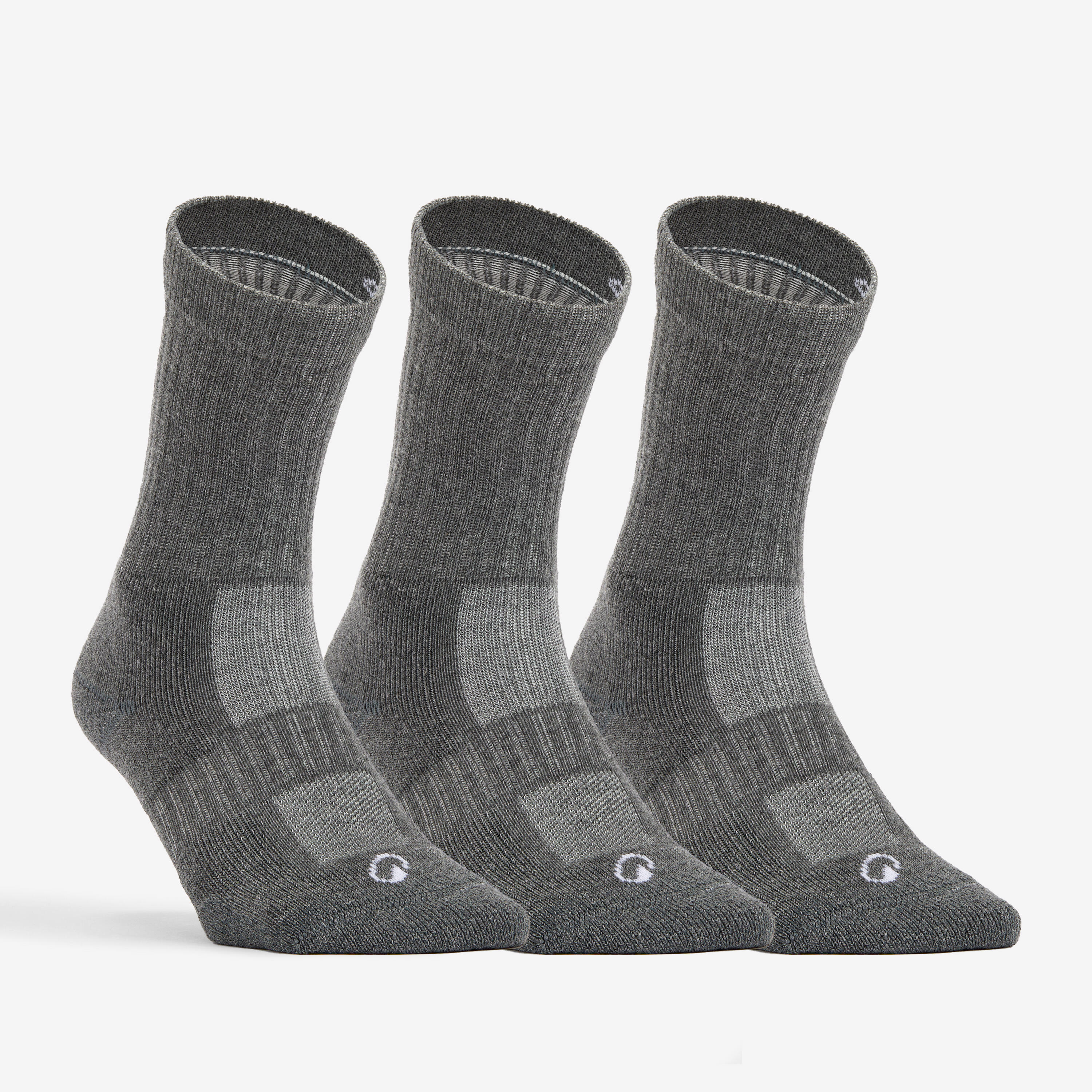 High Tennis Socks x3 - RS 500 Grey - ARTENGO