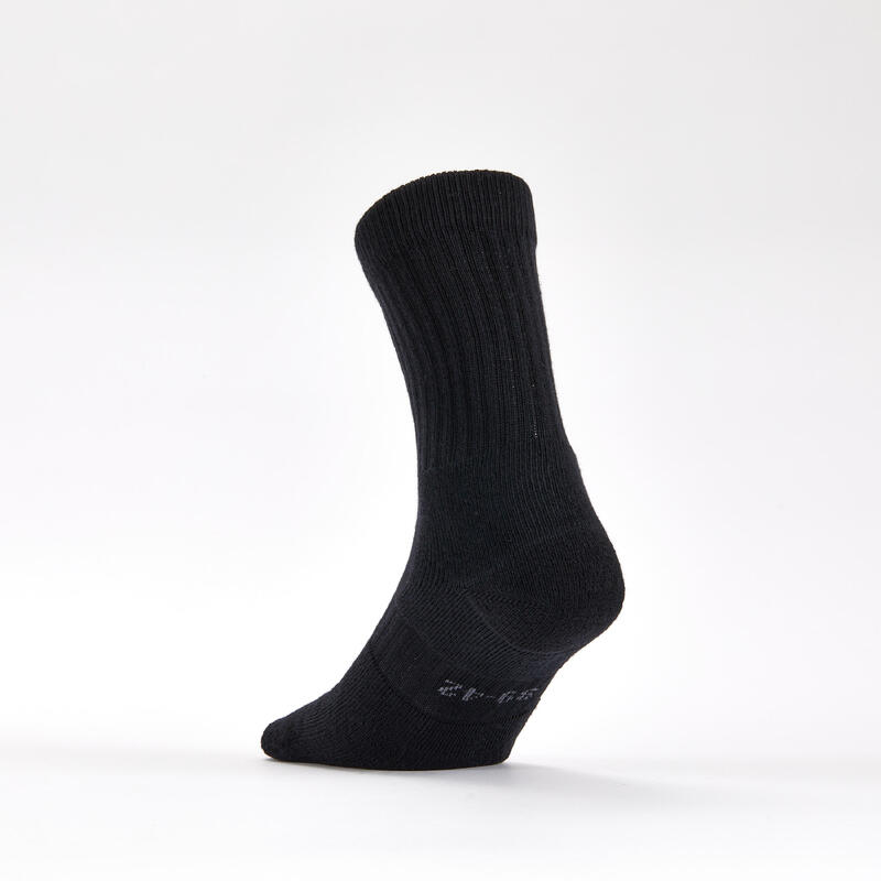 Set 3 perechi Şosete lungi tenis RS 500 Negru 