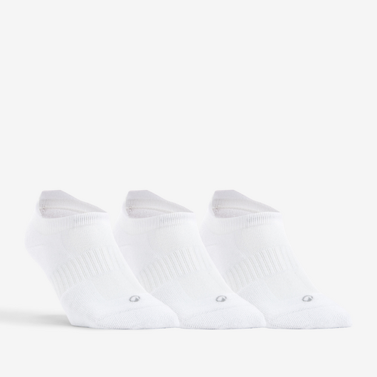 CHAUSSETTES DE SPORT BASSES DECATHLON RS 500 BLANC LOT DE 3