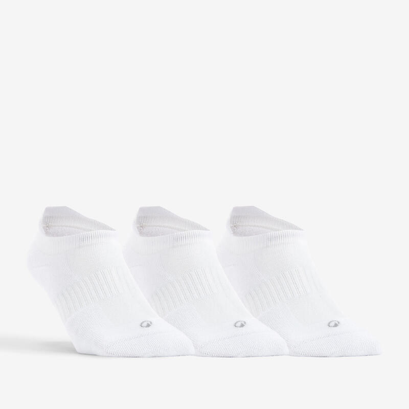 Tenis Çorabı - Kısa Konçlu - Unisex - 3 Çift - Beyaz - Decathlon RS500
