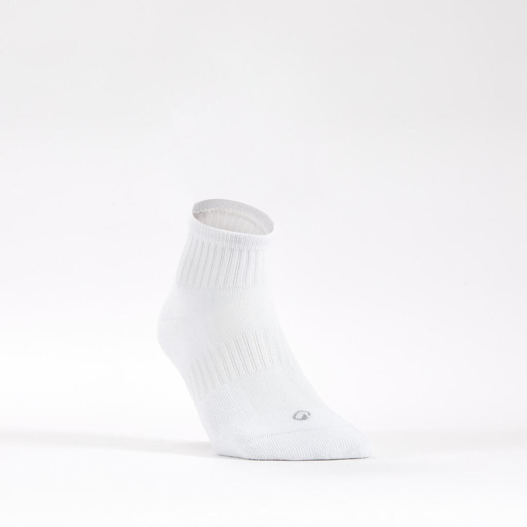 CHAUSSETTES DE SPORT MI-HAUTES DECATHLON RS 500 NOIR LOT DE 3