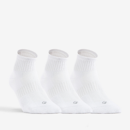 CHAUSSETTES DE SPORT MI-HAUTES RS 500 BLANC LOT DE 3