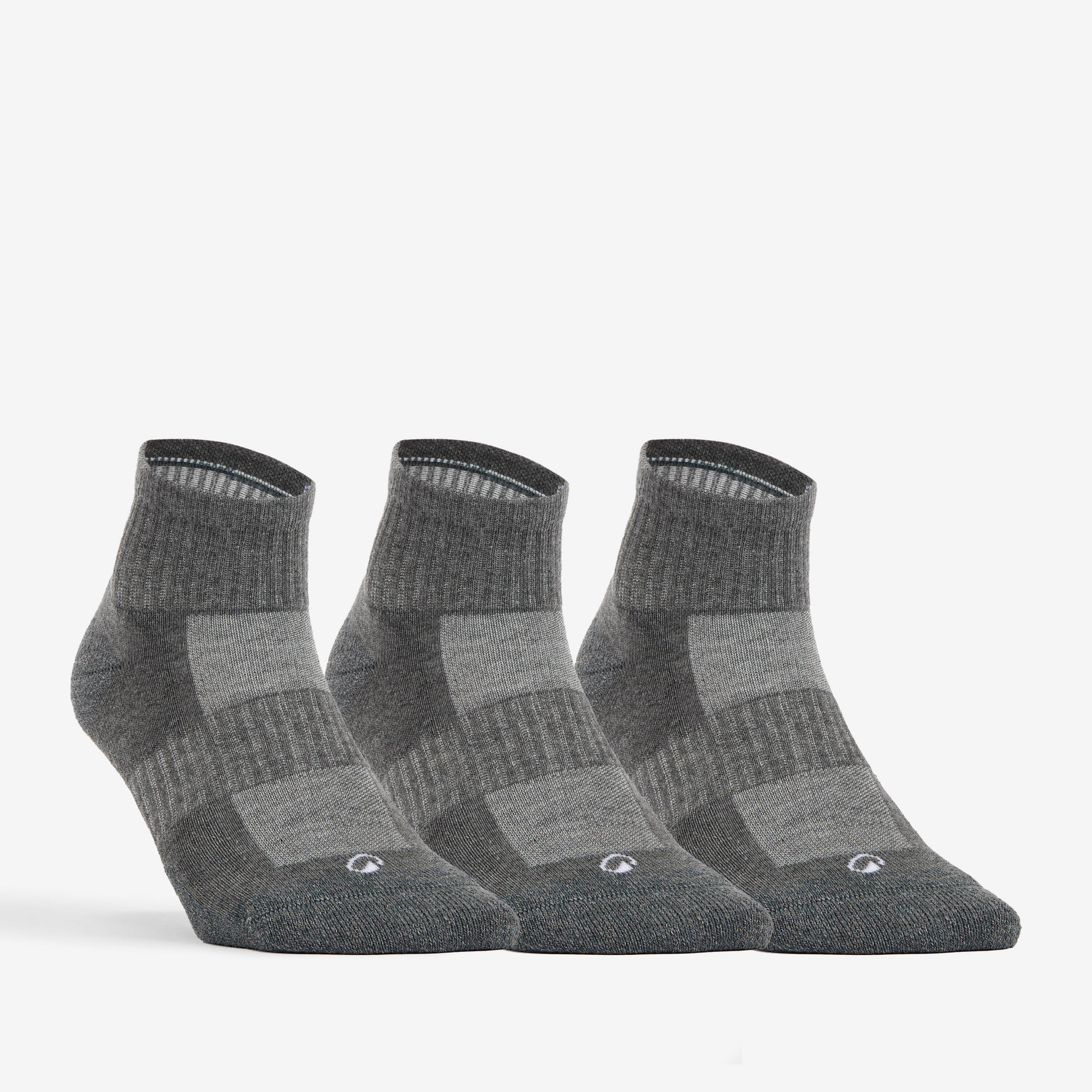 Mid-High Tennis Socks RS 500 Tri-Pack - Grey