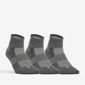 Calcetines media caña de tenis Pack de 3 Artengo RS 500 gris