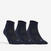 CHAUSSETTES DE TENNIS MI-HAUTES RS 500 MARINE LOT DE 3