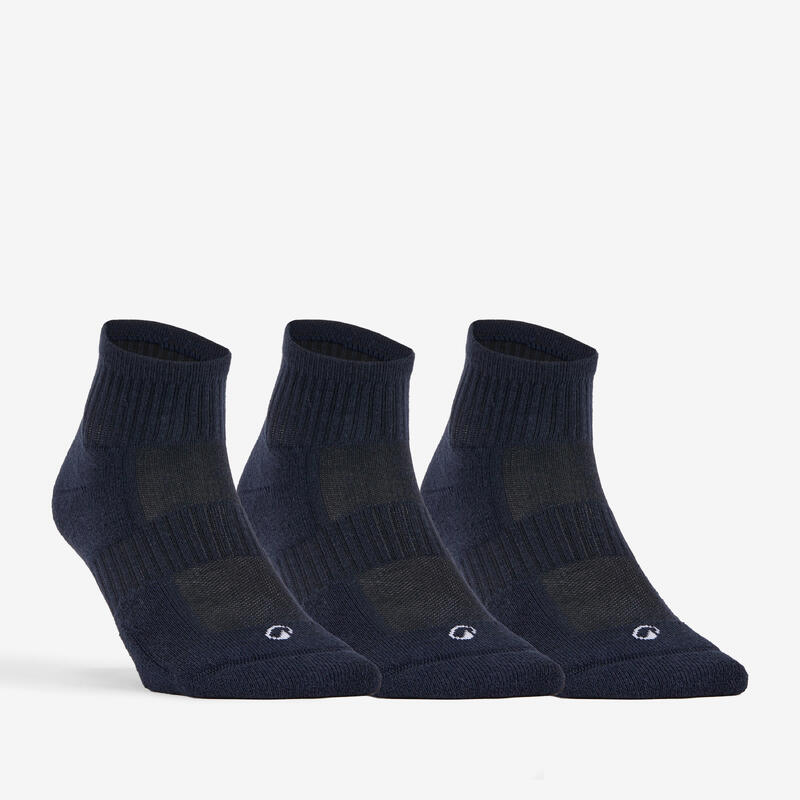 SET DE 3 PERECHI ȘOSETE TENIS MID RS 500 BLEUMARIN
