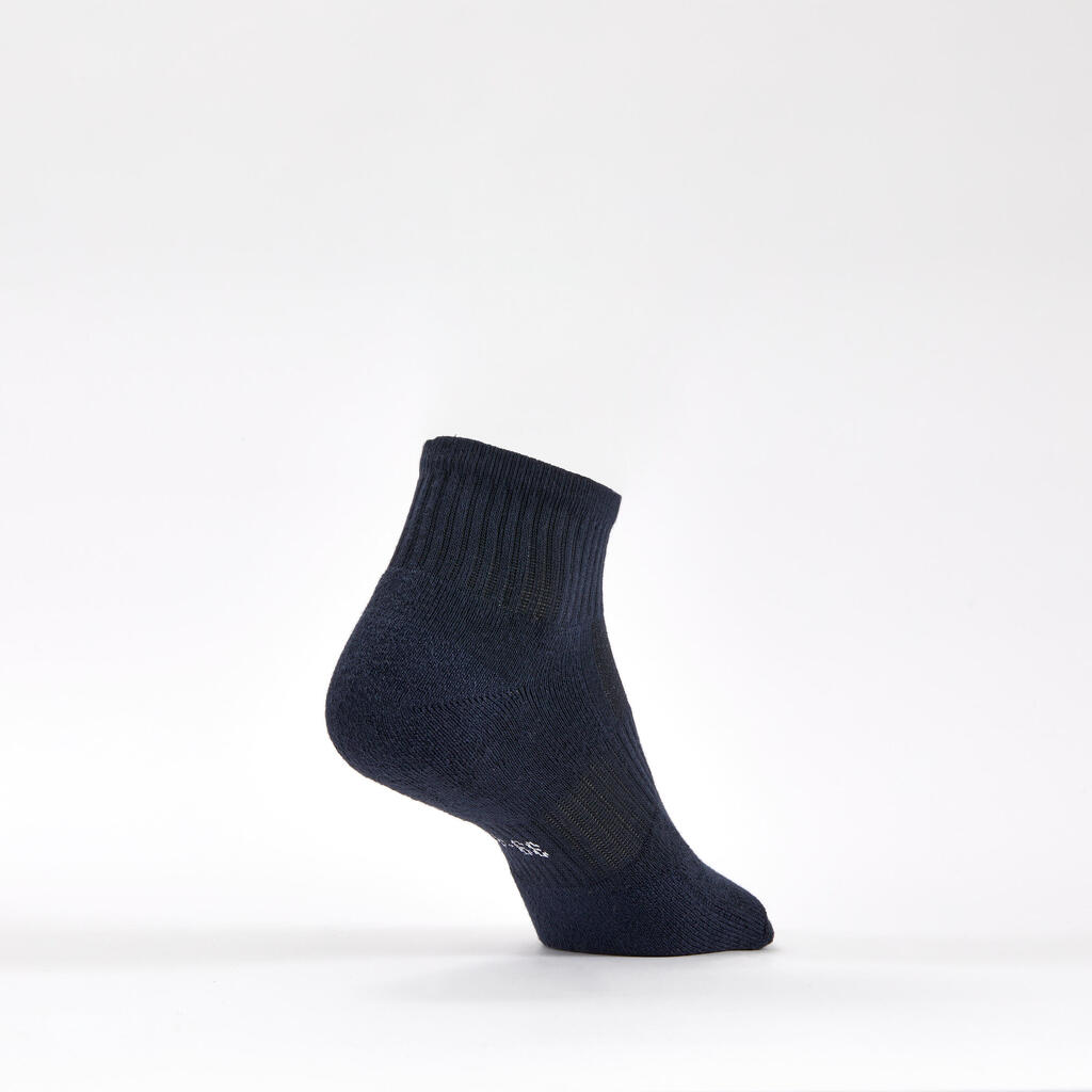 CHAUSSETTES DE TENNIS MI-HAUTES DECATHLON RS 500 MARINE LOT DE 3