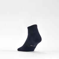 Mid-High Tennis Socks RS 500 Tri-Pack - Navy