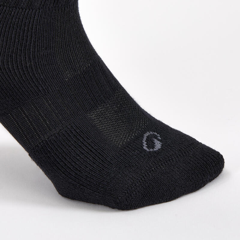 CHAUSSETTES DE SPORT MI-HAUTES DECATHLON RS 500 NOIR LOT DE 3