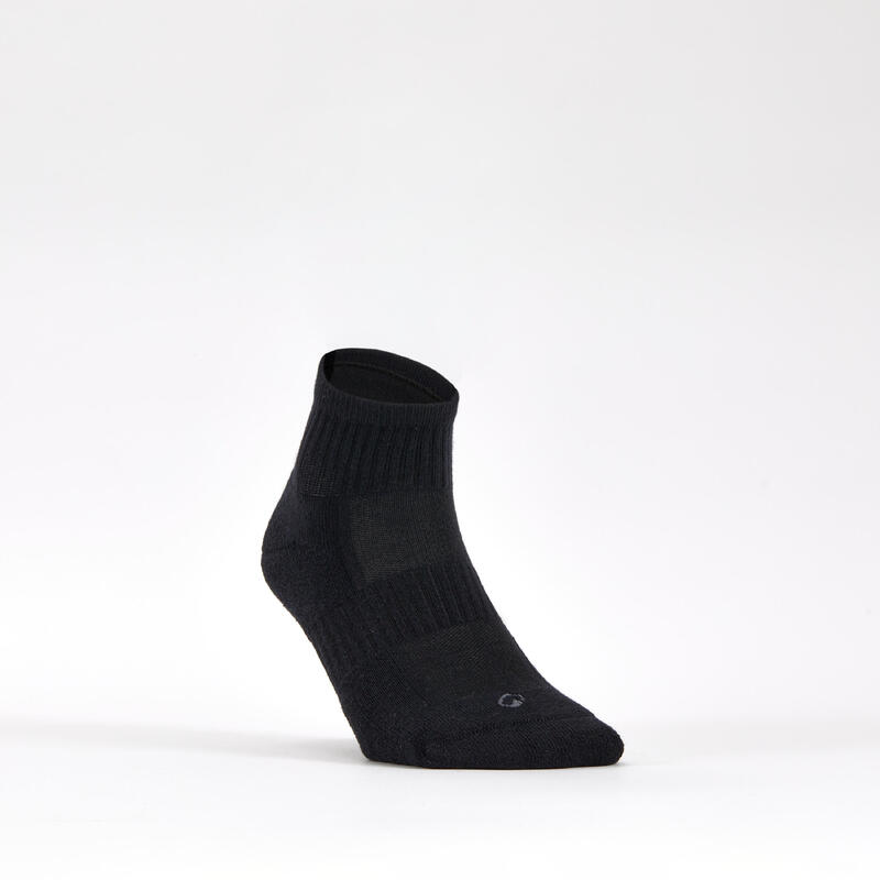 Tennissocken RS 500 Mid 3er-Pack schwarz