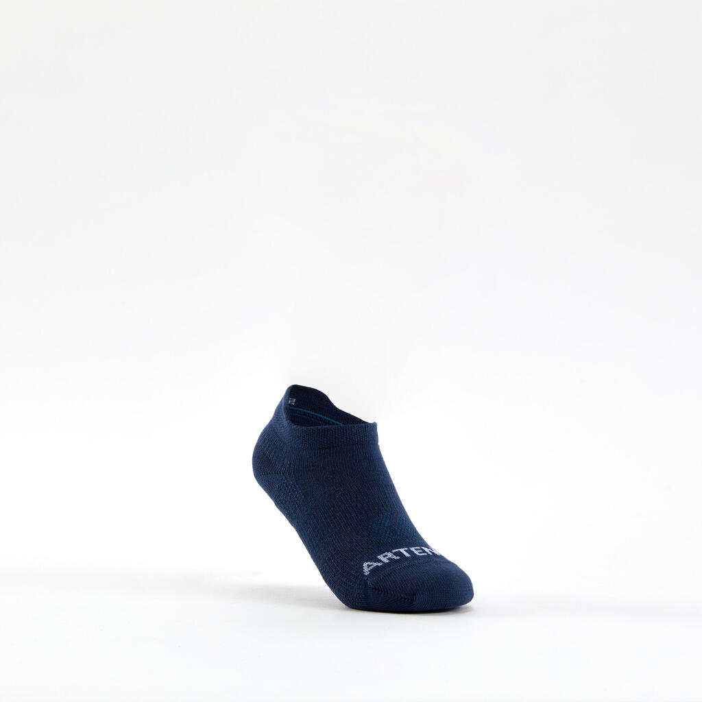 Chaussettes tennis enfant basses Artengo RS 160  bleu blanc en lot de 3