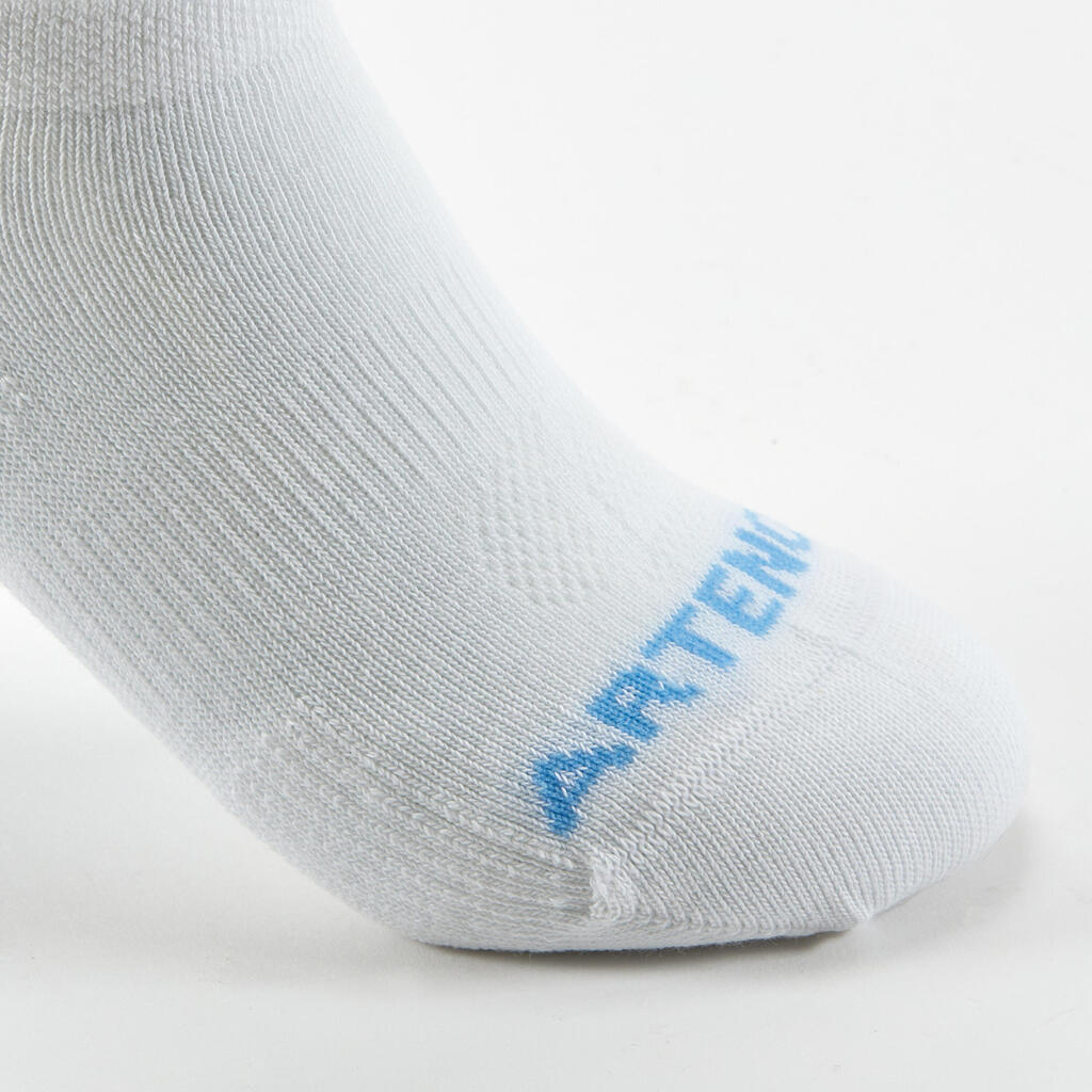 Chaussettes tennis enfant basses Artengo RS 160  bleu blanc en lot de 3