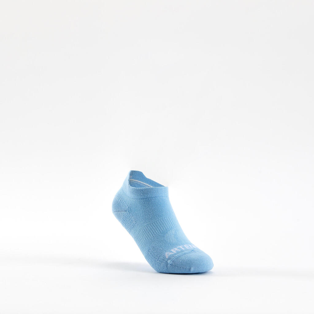 Chaussettes tennis enfant basses Artengo RS 160  bleu blanc en lot de 3