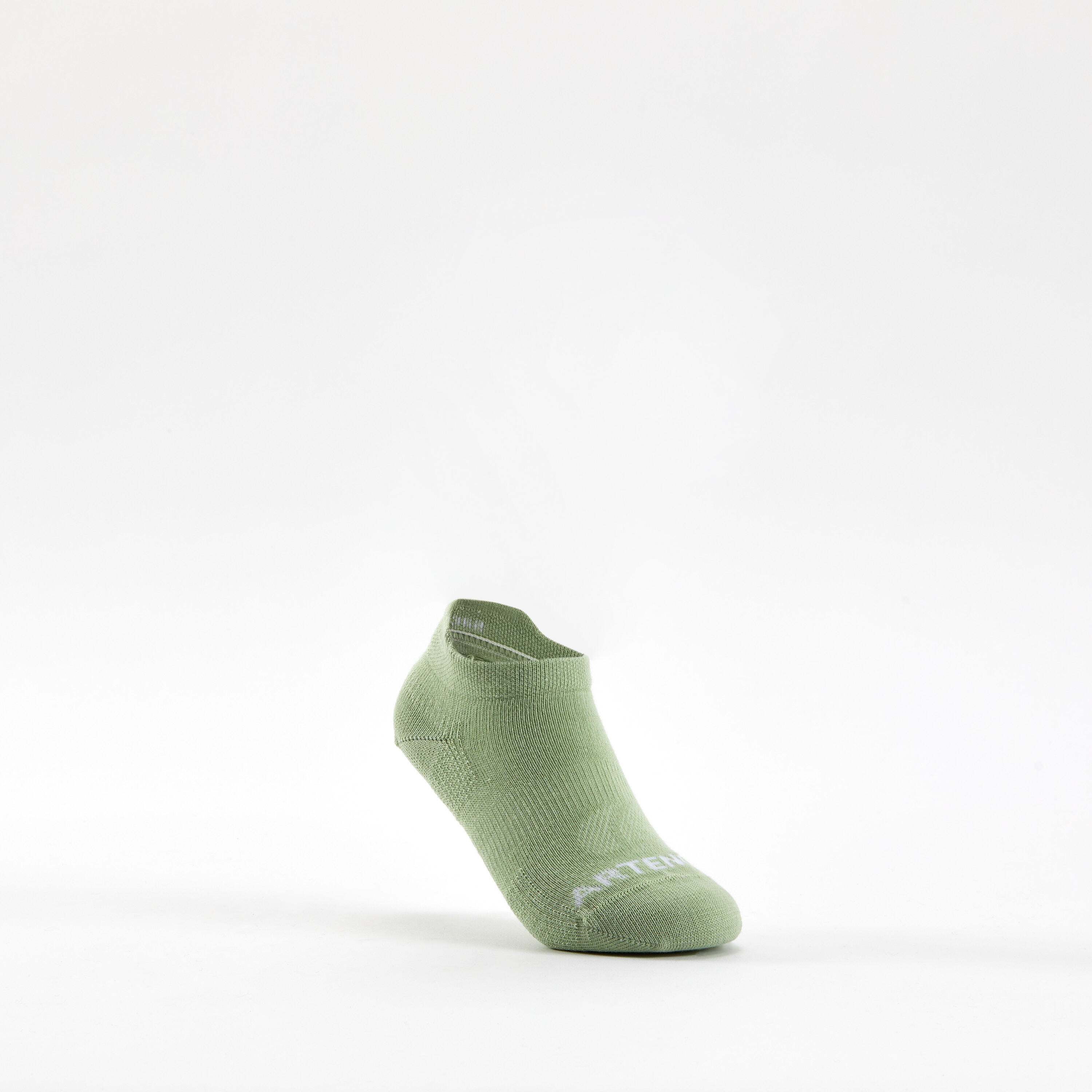 Calcetines bajos tenis niños Artengo RS 160 verde beige rosa en lote de 3 pares 8/8