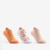 Chaussettes tennis enfant basses Artengo RS 160 orange, rose en lot de 3