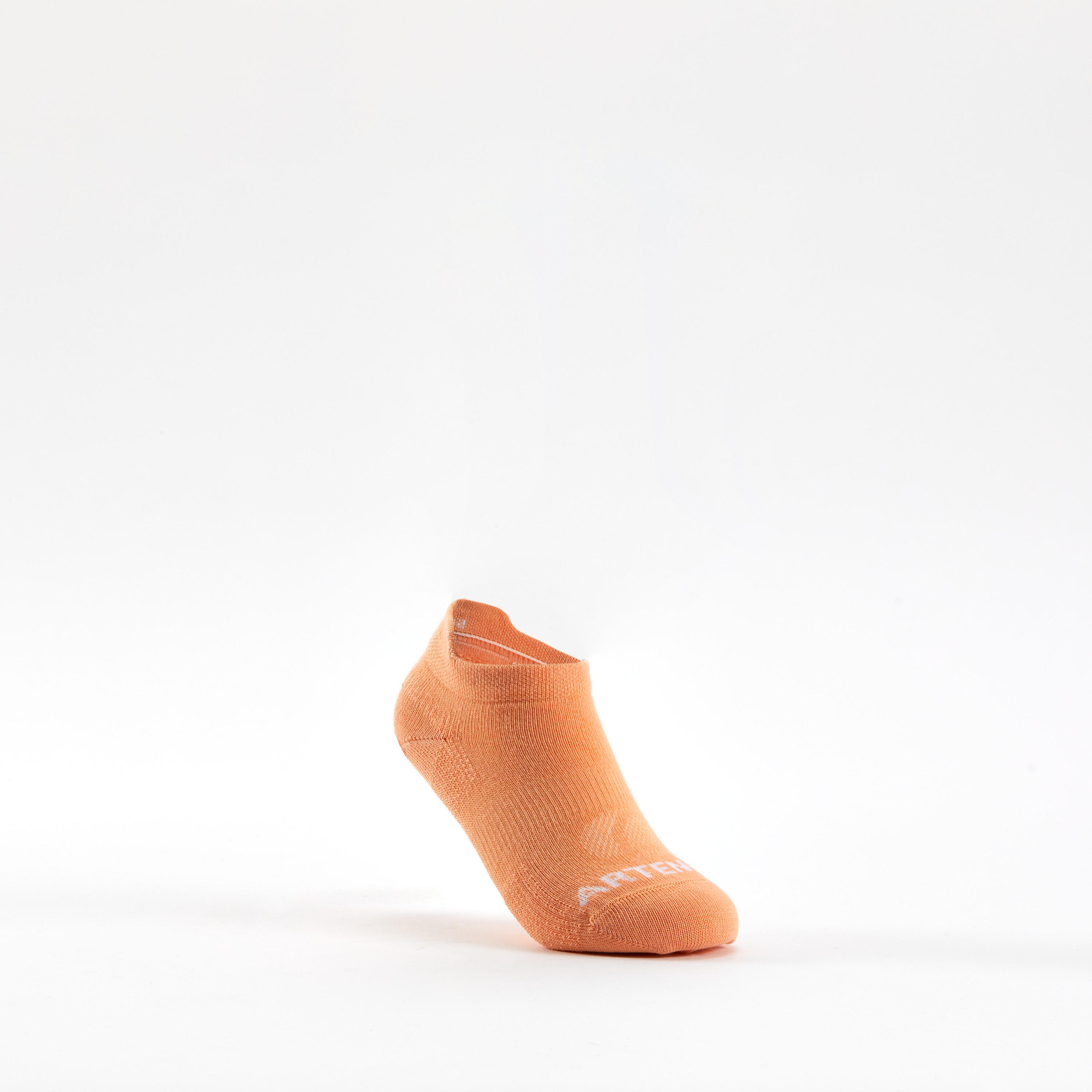 Chaussettes tennis enfant basses Artengo RS 160  orange, rose en lot de 3 2/8