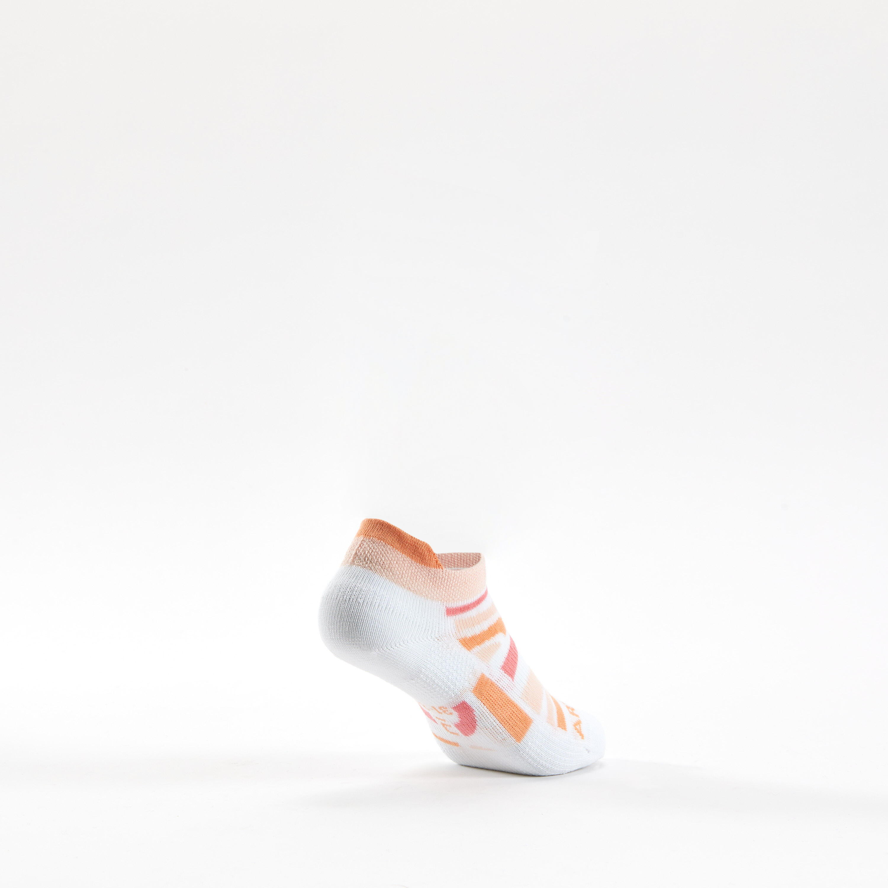 Chaussettes tennis enfant basses Artengo RS 160  orange, rose en lot de 3 6/8