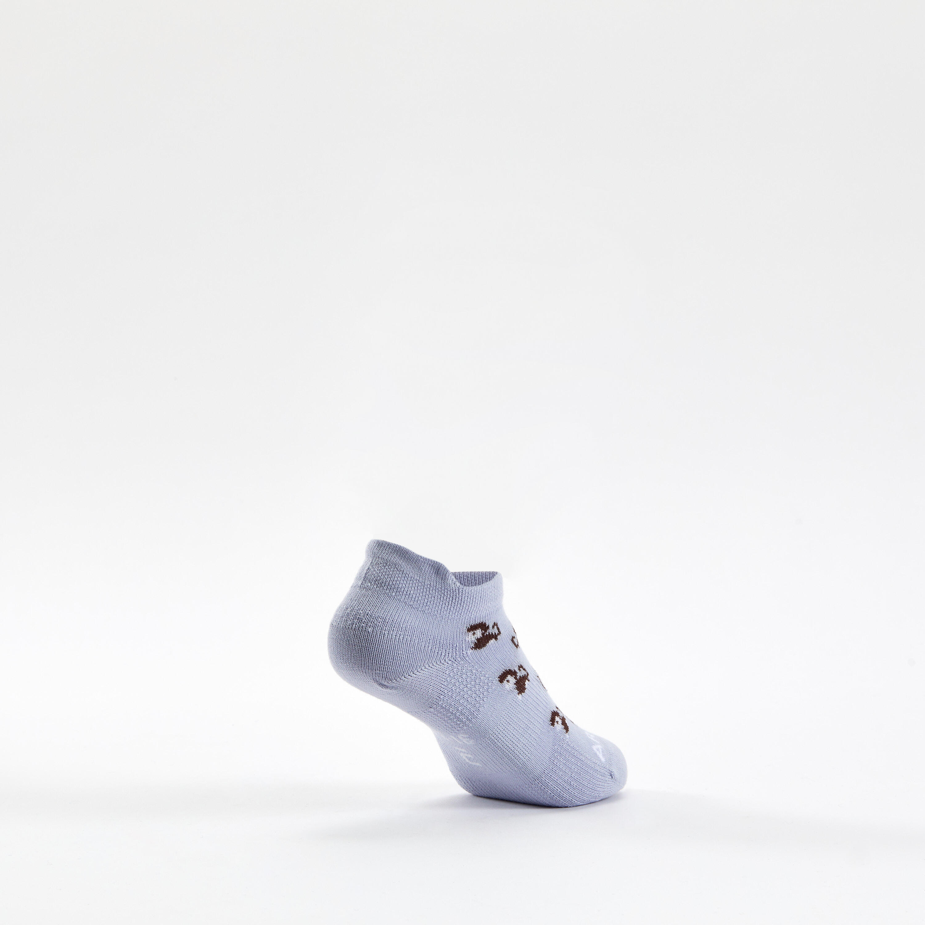 MEIAS DE DESPORTO CANO BAIXO RS 160 AZUL BRANCO ESTAMPADO (3 PARES) 6/8