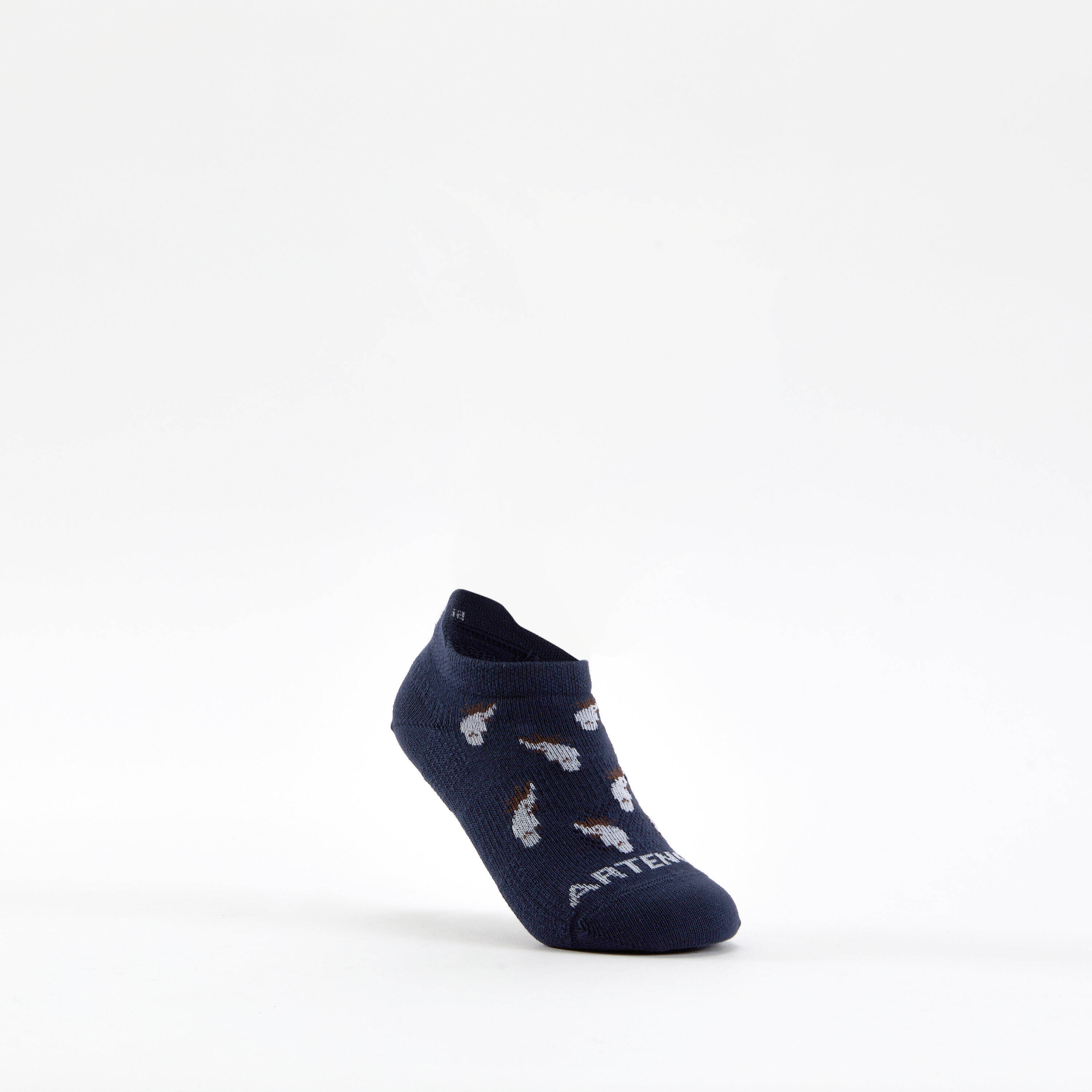 Kids' Low Sports Socks Tri-Pack RS 160 - Blue/White/Patterns -  4