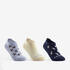 Kids' Low Tennis Socks RS 160 Tri-Pack - Blue/White