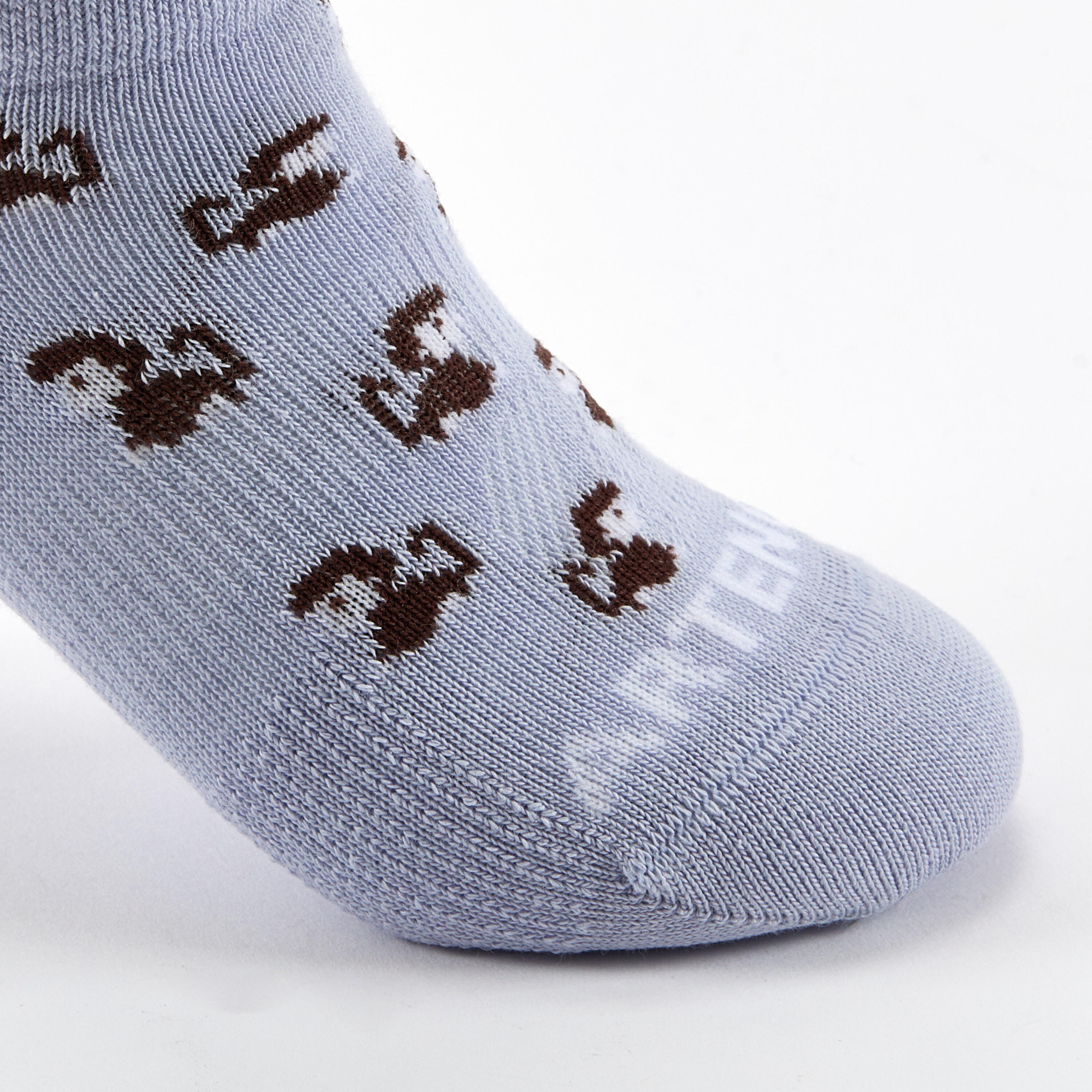 MEIAS DE DESPORTO CANO BAIXO RS 160 AZUL BRANCO ESTAMPADO (3 PARES) 5/8