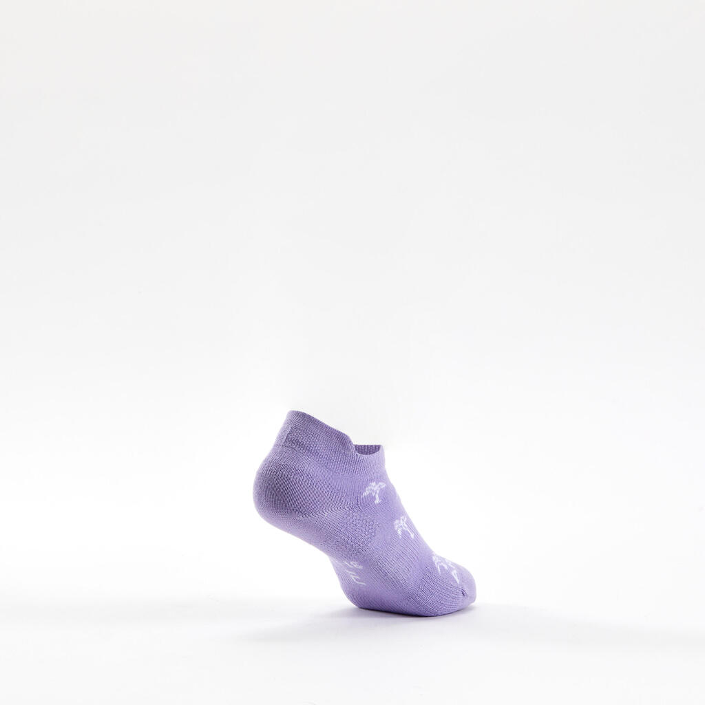 Bērnu īsās tenisa zeķes “RS 160”, 3 pāri, zaļas/purpura