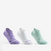 Chaussettes tennis enfant basses Artengo RS 160 vert violet en lot de 3