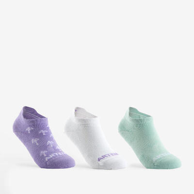 Tennissokken rs 160 kinderen laag 3 paar groen/paars