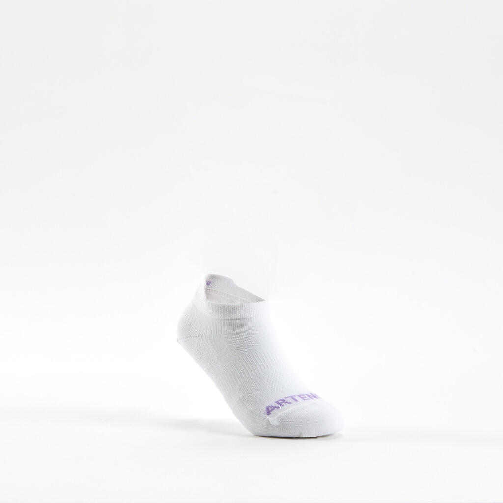 Bērnu īsās tenisa zeķes “RS 160”, 3 pāri, zaļas/purpura