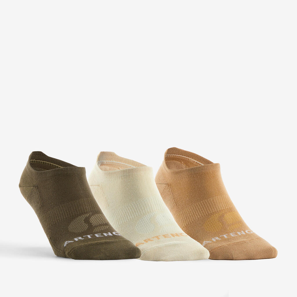 Low Sports Socks RS 160 Tri-Pack - Brown/Beige