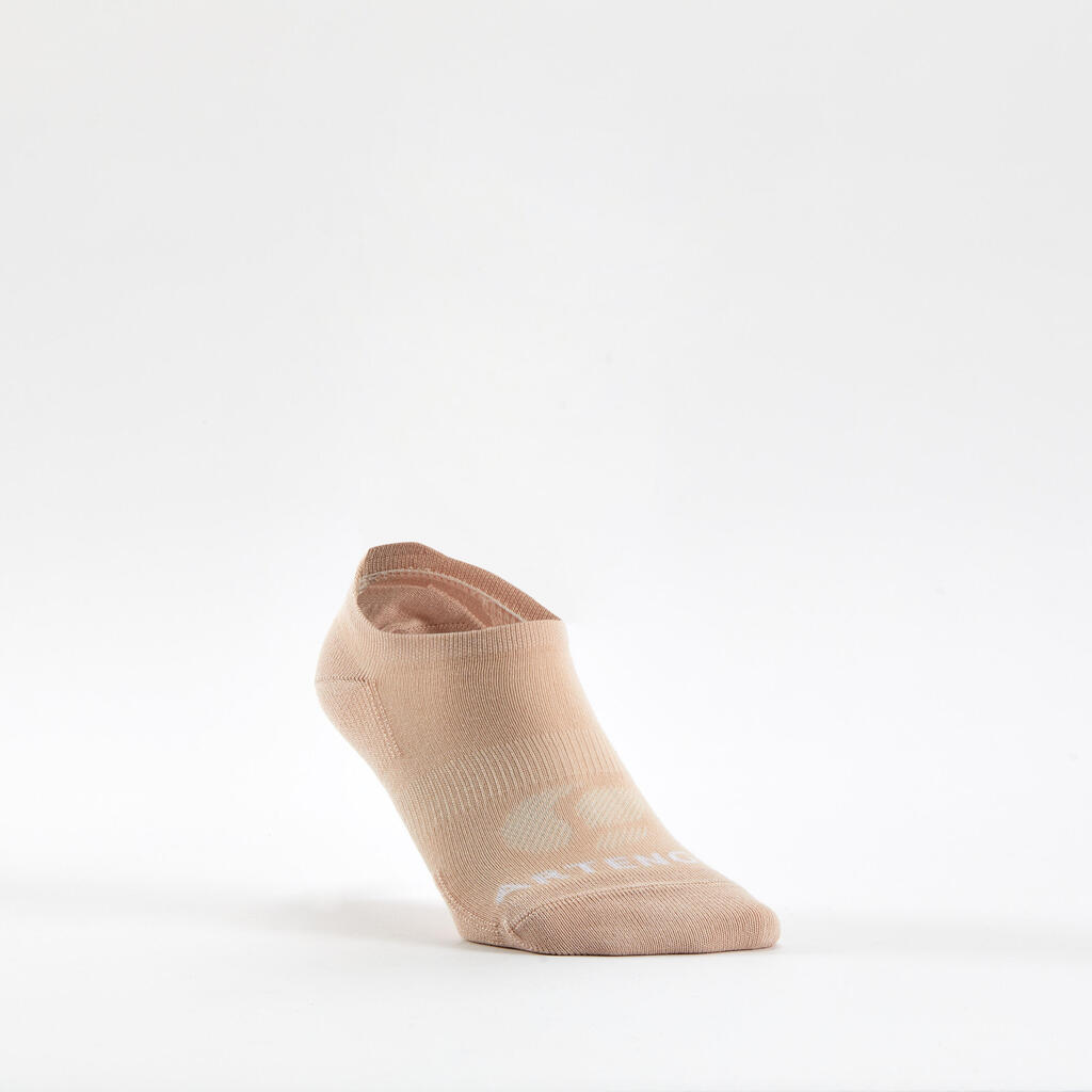 Chaussettes de sport basses Artengo RS 160 motif rose lot de 3.