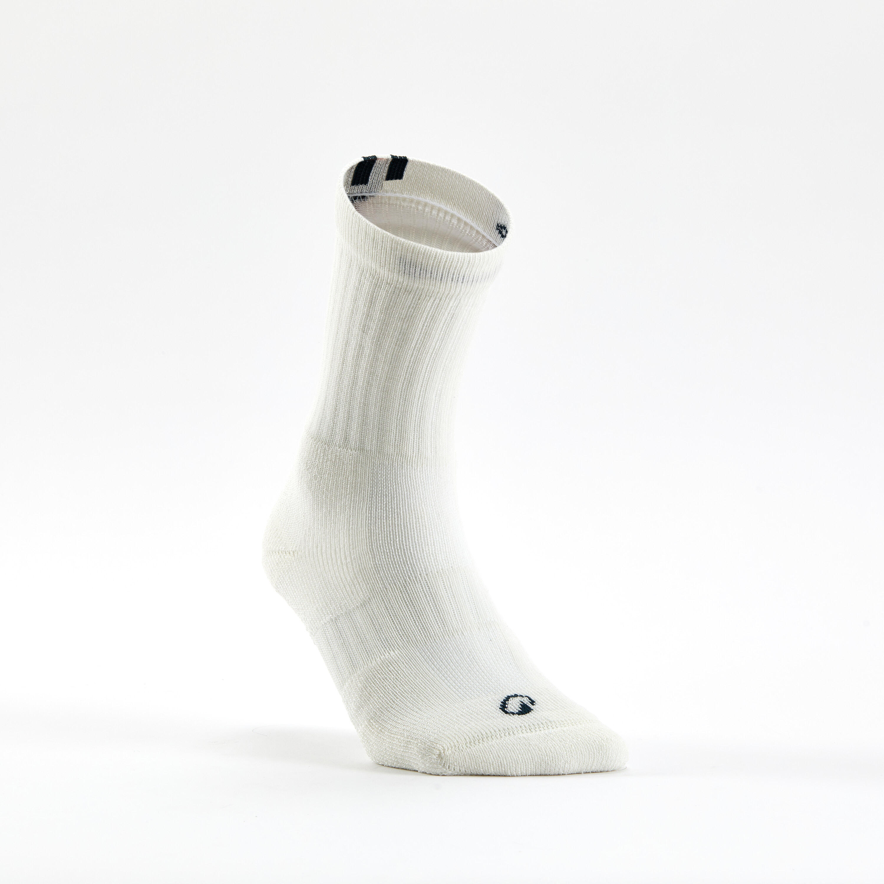 CHAUSSETTES DE TENNIS HAUTES RS 500 BLEU BLANC VERT EN LOT DE 3 3/7