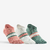 CHAUSSETTES DE SPORT BASSES RS 500 MOTIFS ROSE, BLANC, VERT.
