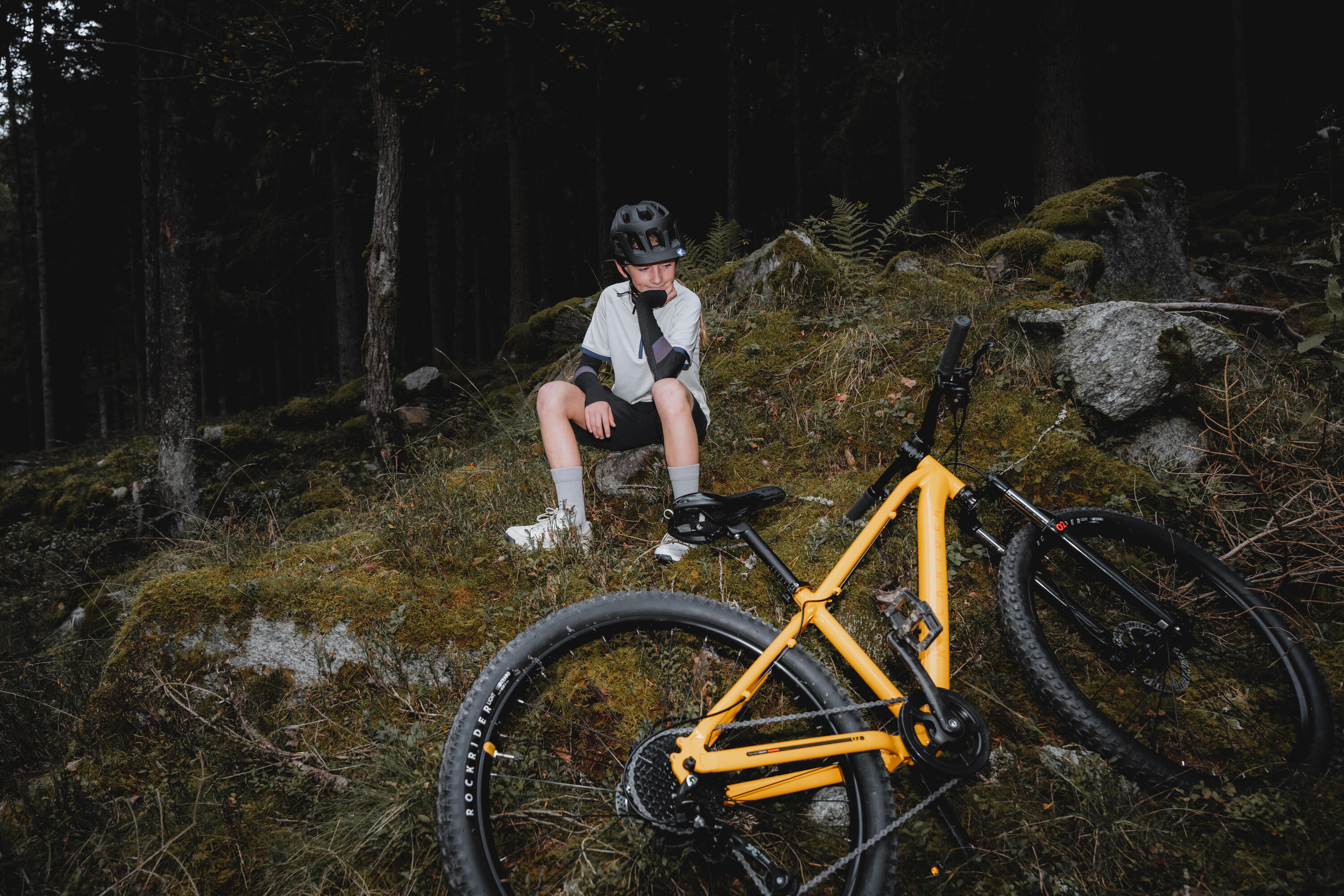 Mountainbike für Kinder 26" 9 bis 12 Jahre EXPL 900 Gelb 14/22