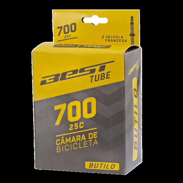 BEST CÁMARA DE BICICLETA BEST BUTILO 700X25C VALVULA FRANCESA 60 MM