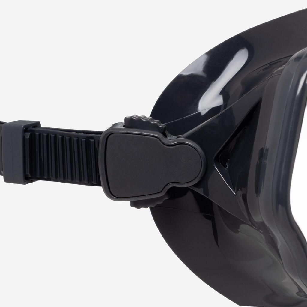 Masque de plongée anti buée - MASK 500 DUAL ANTI BUEE Noir Gris
