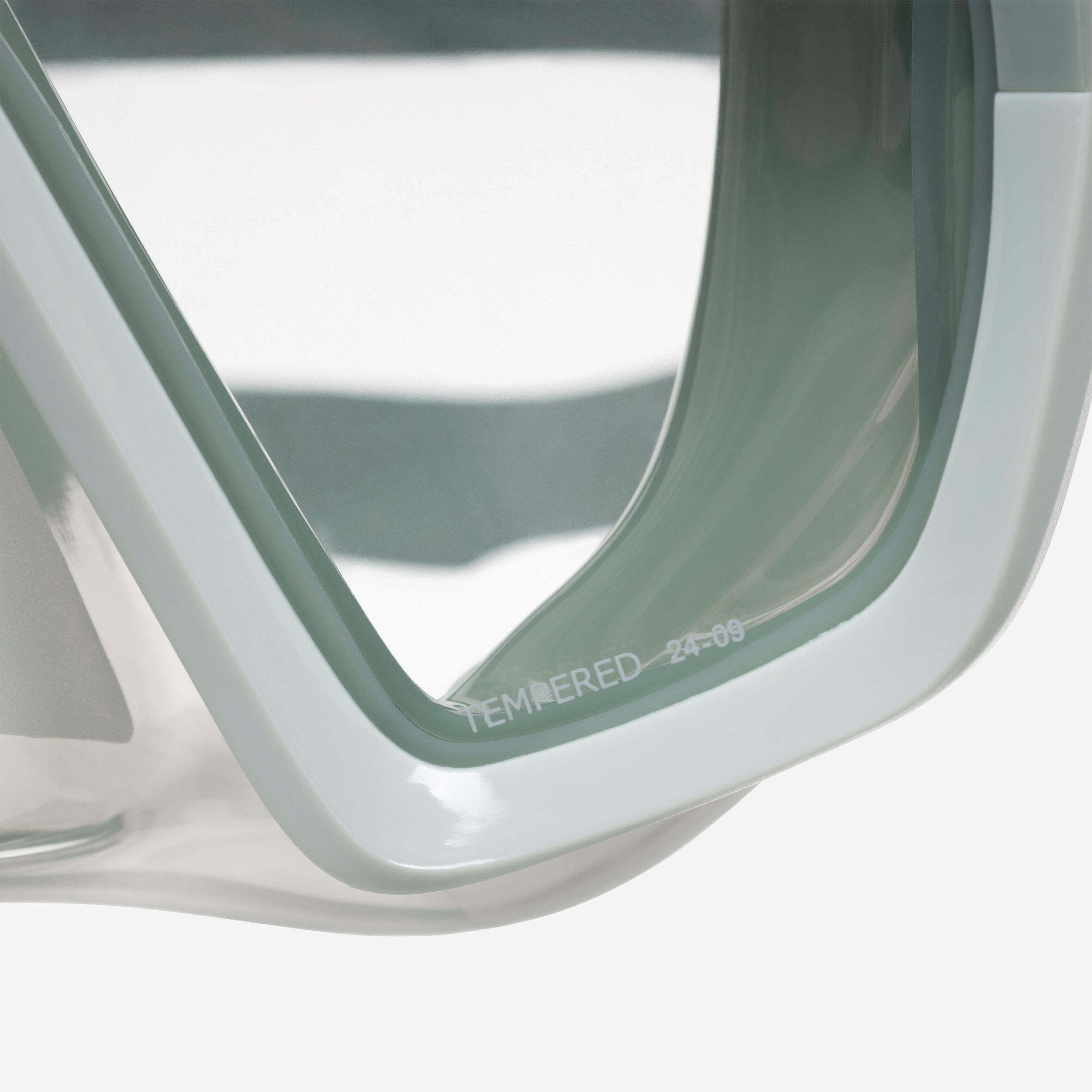 Maschera subacquea 100 MONO antiappannante silicone verde 9/10
