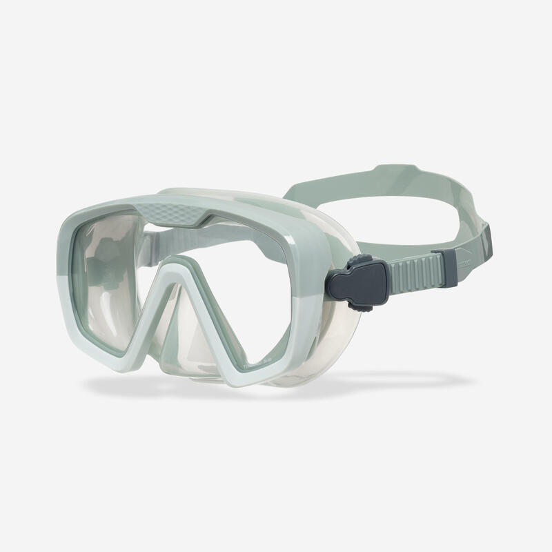 Mască anti-aburire scufundări 100 Mono curea silicon Mid Albastru