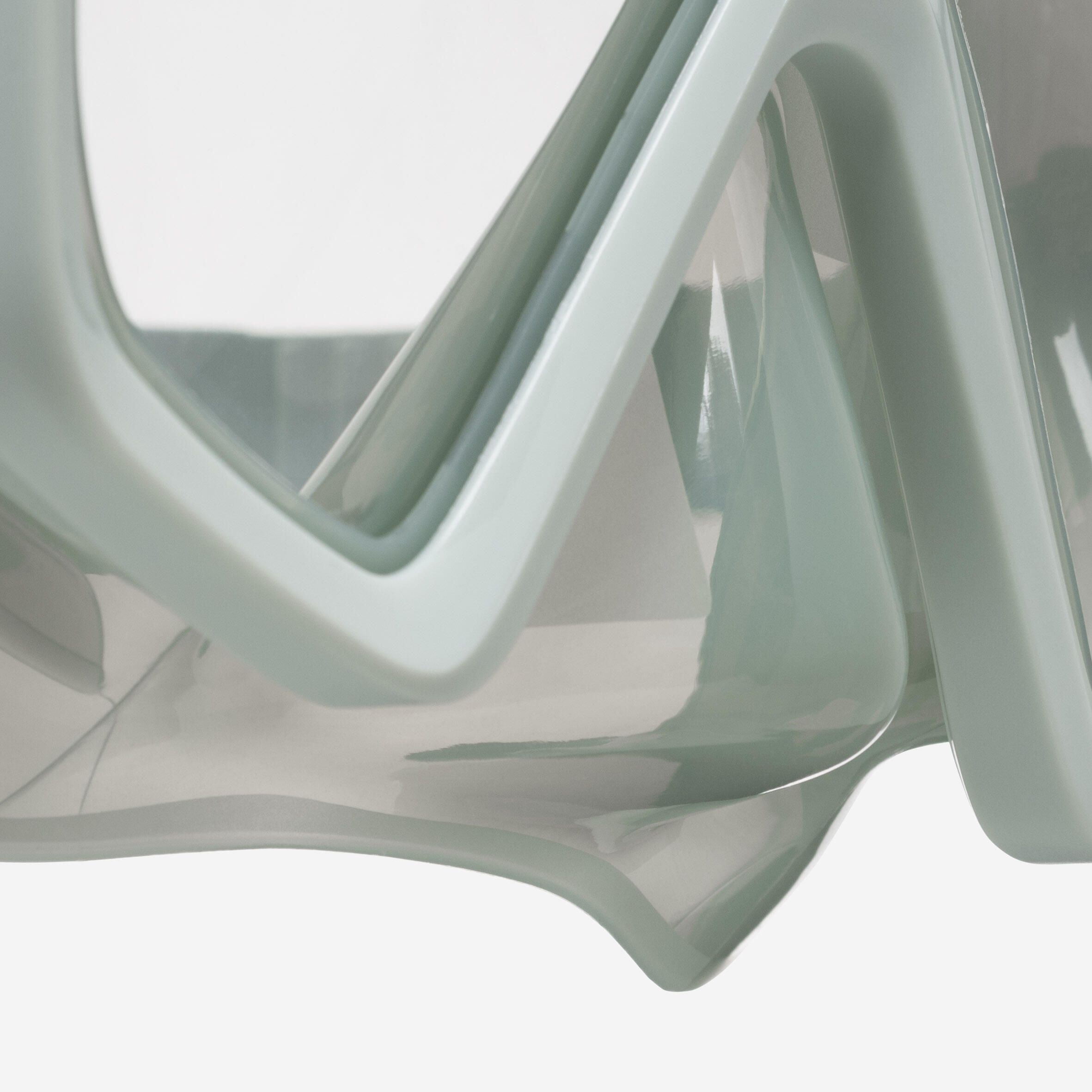 Maschera subacquea 100 MONO antiappannante silicone verde 8/10