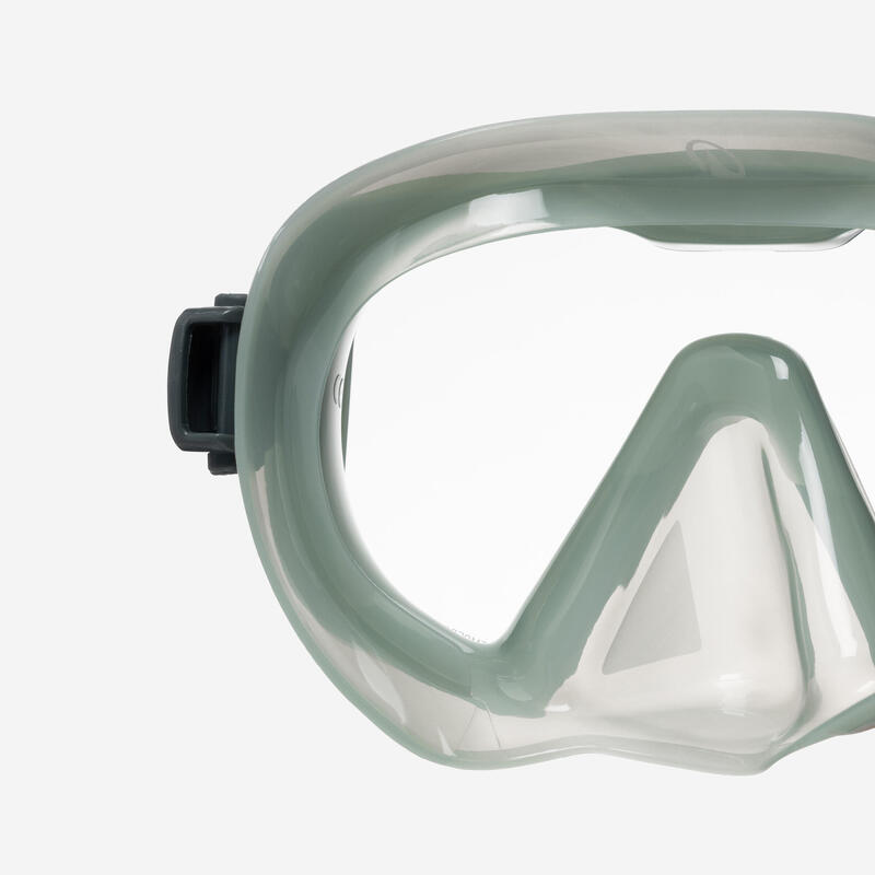 Mască anti-aburire scufundări 100 Mono curea silicon Kaki