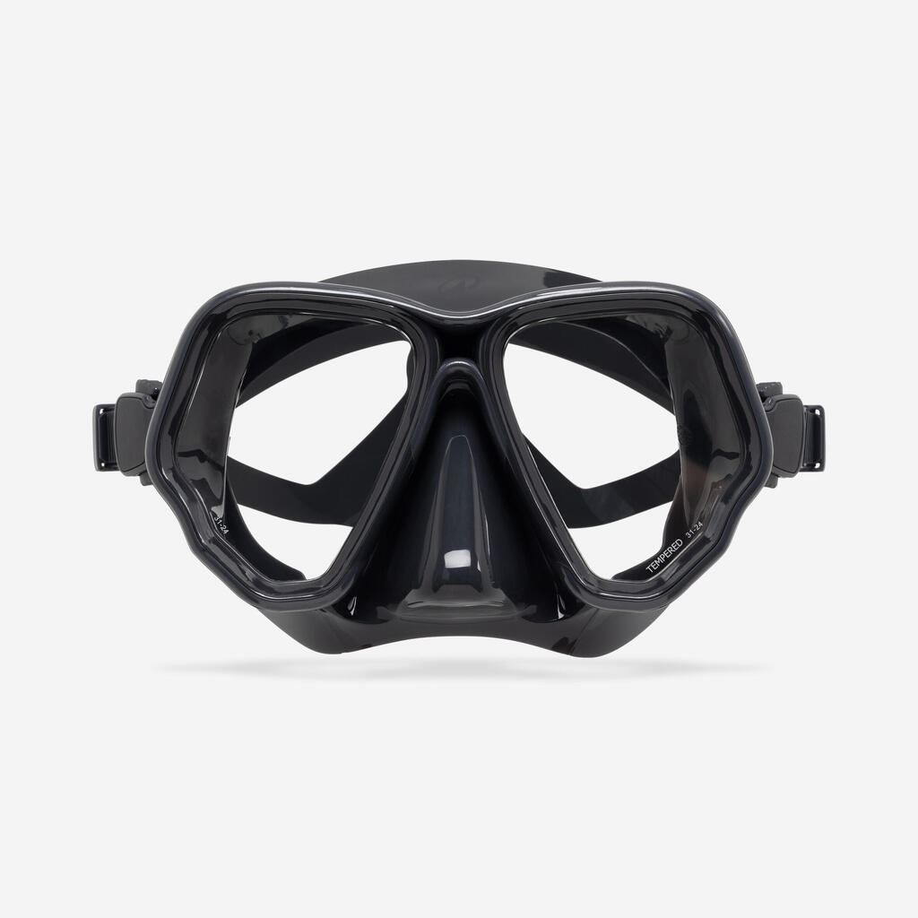 Masque de plongée anti buée - MASK 500 DUAL ANTI BUEE Noir Gris
