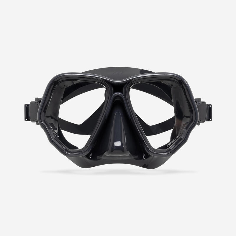 Su Altı Keşif Maskesi - Siyah/Gri - 500 Dual