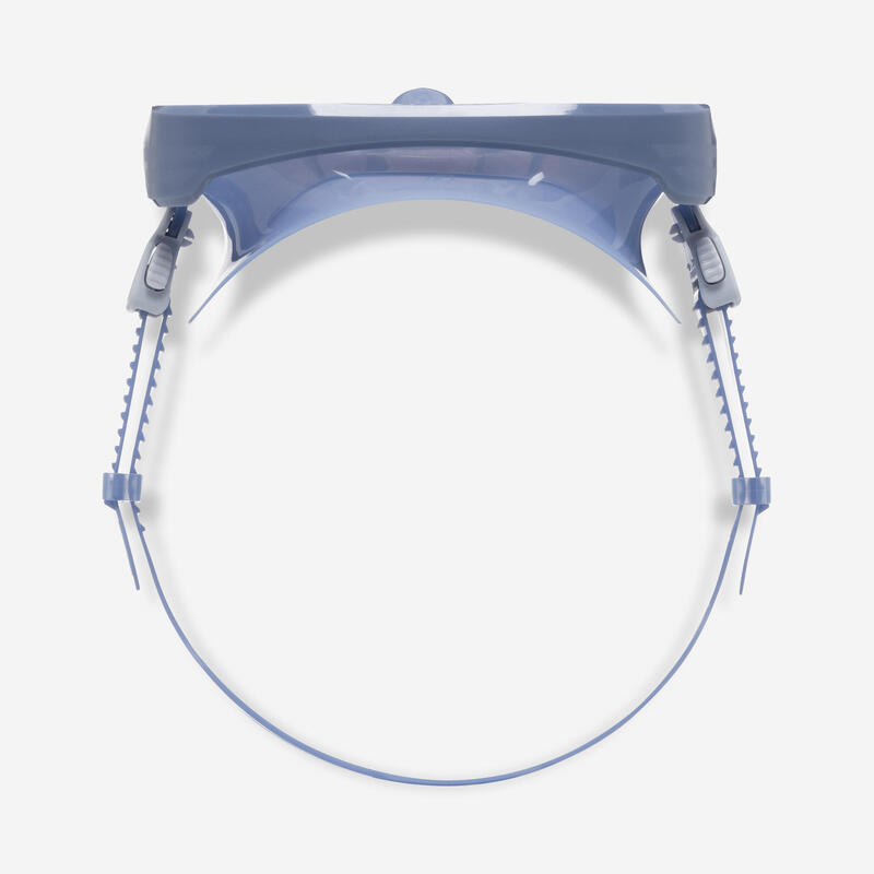 Mască anti-aburire scufundări 100 Mono curea silicon Mid Albastru