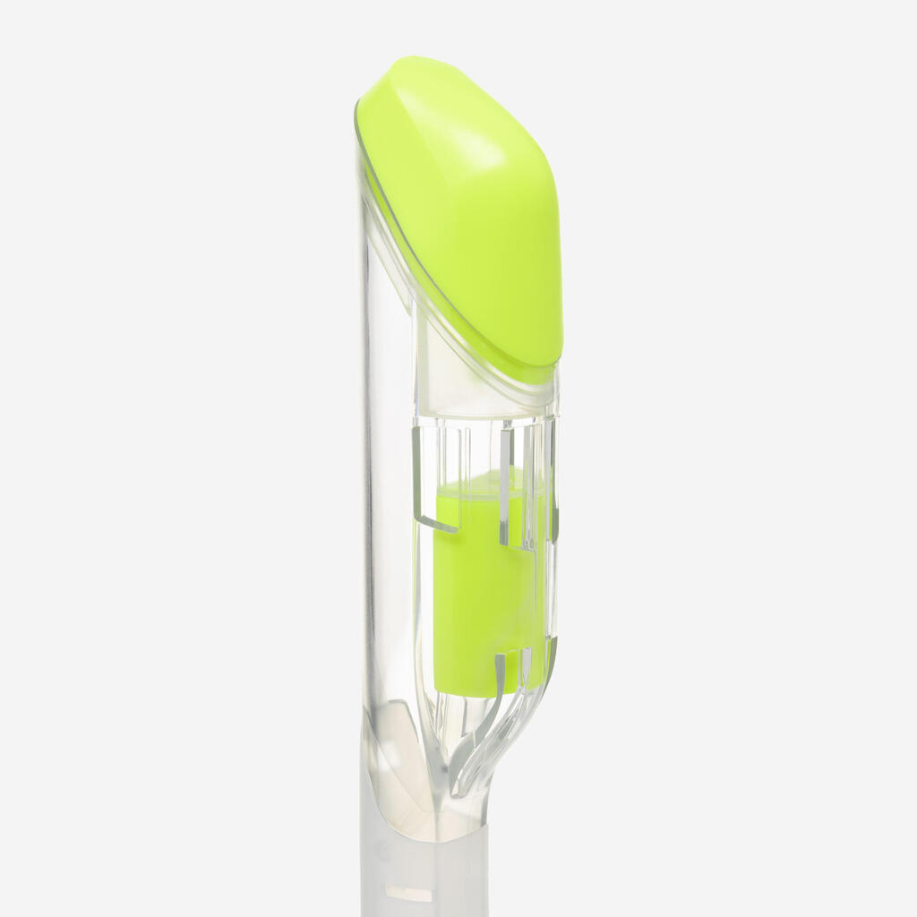 Tuba plongée avec soupape drytop  - SNORKEL DRY TOP JUNIOR 100 Translucide