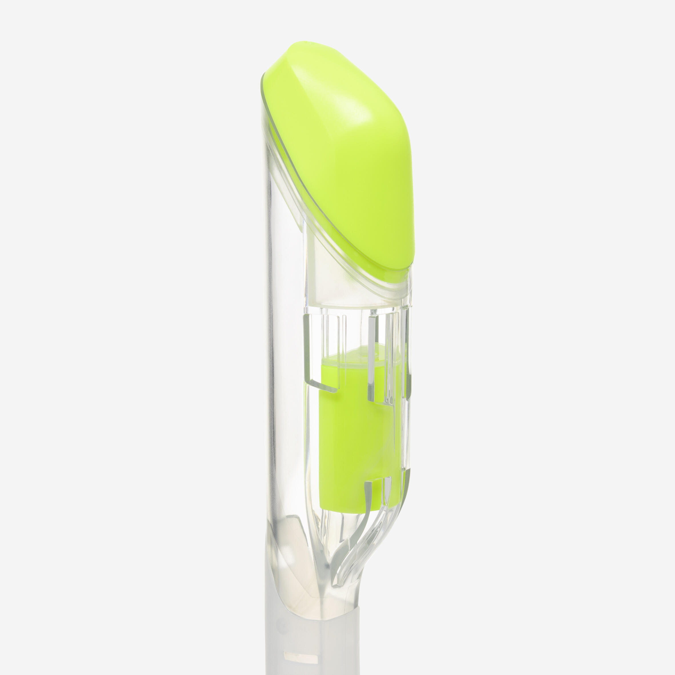 Schnorchel Kinder mit Drytop-Ventil transparent/gelb 3/8